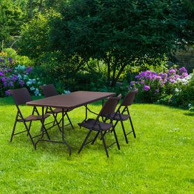 Záhradný banketový cateringový stôl ratanový 180 cm