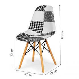 Jedálenská stolička PATCHWORK ModernHome 2ks