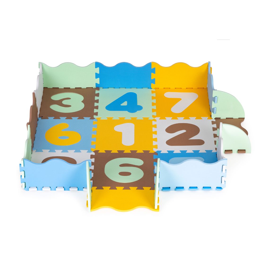 Detská penová podložka puzzle s ohrádkou - Číslice