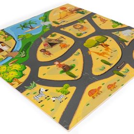 Penová podložka pre deti puzzle safari 9el 93x93cm